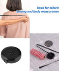Soft Retractable Dual Sided Body Measuring Tape 60 Inch 150cm For Sewing Tailor Craft Fabric Knitting And Weight Loss Readings In Inches And Centimeters Black 1 Pack used for tailoring and body measurements