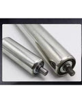 Cool 1Pcs Non Powered Roller For Assembly Line Conveyor Gear showing two stainless steel rollers, suitable for manual material moving.