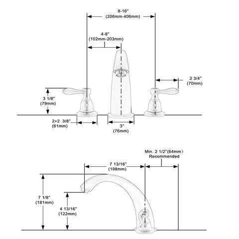 Diagram of Windemere Deck Mounted Roman Tub Filler Trim Kit Oil Rubbed Bronze With Brass Construction And Zinc Handles Replacement Trim