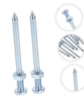 Close-up of metal peg spikes for Heavy Duty Lawn Aerator Shoes With Metal Peg Spikes 12 Pair Durable Soil Loosening Tool For Grass Aeration