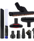11 Pc Universal Vacuum Attachments Kit For Wet Dry Vac Accessories With brush attachments and hose adapters displayed