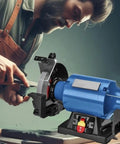8 Inch Heavy Duty Bench Grinder Packed With A 1 HP Induction Motor And Sealed Bearings for sharpening, cutting, and deburring.