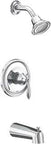 Eva Collection M Core 2 Series One Handle Tub And Shower Trim Kit Chrome Valve Required With Pressure Balancing, showerhead, handle, spout