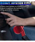 Red Dope Aircraft Style Joystick Shift Knob For Manual Cars, shown being installed in a vehicle cockpit.
