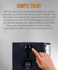 Straight Fire Automatic Espresso Coffee Maker Bundle With A Clean Matte Black Frame Smooth Operator Bean To Cup Brewing touchscreen display