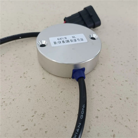 Brand New 64Bit Steering Motor Encoder Sensor W201301C For Excavator And Forklift Heavy Machinery Parts close-up view with cable.