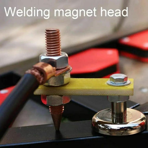 Light Duty Welder Magnetic Holding Kit With Four Rare Earth Magnets Delivers Up To 3 Kg Suction For Substructure Welding, adjustable angle magnet holding steel rod and cable