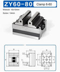 Top Tier CNC Concentric Vise With Turntable Fixture For Machining Center, Self-Centering Chuck Clamp Ranging From 6 To 60mm design with detailed measurements.