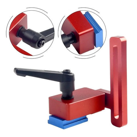 Red 30mm Miter Track T-Track Stop Limiter For Precise Woodworking Aluminum Alloy Positioning Jig And Table Saw Cut Guide