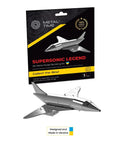 Concorde Supersonic Cargo Aircraft Model Kit For DIY Builders Assemble 3D Airplane Working Model 7 Piece Metal Kit Realistic Delta Wing Design Easy Craft Toy For Aviation Fans packaging and model displayed