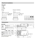 Heavy Duty Communicative Damper Actuator Nm24aMp electrical installation diagram with wiring details and dimensions