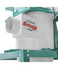 Close-up view of the Heavy Duty Three Horsepower Cyclone Dust Collector Workhorse with steel drum and outlet for air purification.