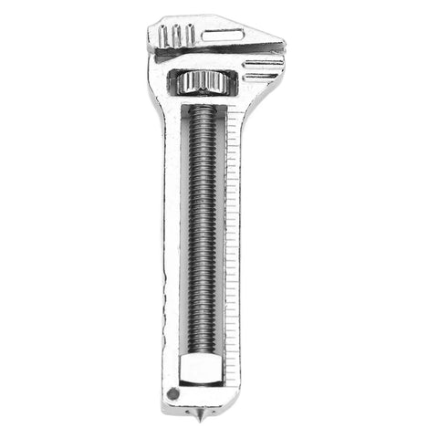 Tiny But Mighty Mini Multitool Wrench Set 3 Piece Compact Zinc Aluminum EDC Adjustable Wrench detail in silver finish