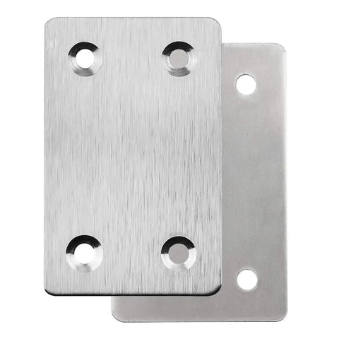 Hella Sturdy Stainless Steel Flat Metal Straight Corner Brace L Brackets heavy duty 60mm x 38mm for furniture assembly.