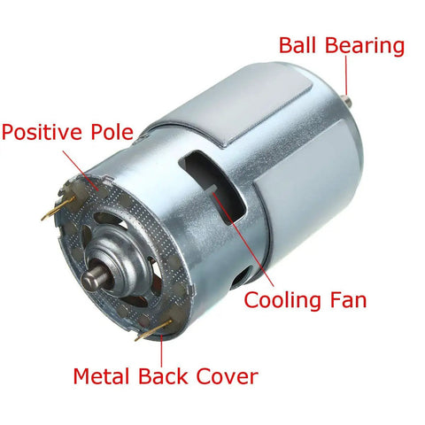 Beefy Torque 12V 24V DC Gear Motor With Ball Bearing 12000 RPM Large Power Low Noise Metal Gearbox Bracket Included for Robotics CNC