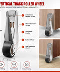 Heavy Duty Vertical Track Rollers With Quiet Rubber Casters For Smooth Ride Barn Door Glide And Cabinet Slide Built Tough Anti Sag Pivot Pulleys With Easy Breezy Setup Design Pack Of Six close-up of roller wheel design and measurements