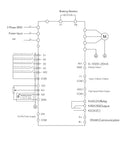 Three Phase VFD Motor Controller With 380V Input Output, 2.2KW Pro Grade Drive, Efficient ABS Shell, DIY Friendly Clear Digital Panel, Built In Overload Overheat And Voltage Protection, PID Precision Control For Smooth, Fast Motor Performance. wiring diagram with 380V input, motor, and RS485 terminals