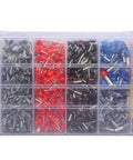 Self-Adjustable Ratchet Pliers Crimping Tool Kit For Heavy Duty AWG 23 To 7 Wire Ferrule Connectors And Pin Terminals Perfect For Auto Audio Or Diy Projects That Slap Together With Ease. plastic wire ferrule assortment box