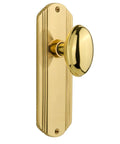Deco Plate with Homestead Privacy Door Knob for Old School Vibe Unlacquered Brass with Lead Crystal Knobs Solid Forged Brass Built to Last