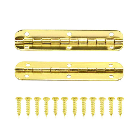Pro Grade Mini Hinges 24 Pack Golden Finish 2 56 By 0 59 Inch Smooth Motion Hardware built tough for solid wood and plywood.
