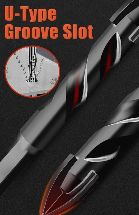 Masonry drill bit set, 10 pcs, 3/16 in, tungsten carbide spear-point bits with hex shank for tile/ceramic.