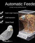 Dope Game Changer No Mess Bird Feeder For Cage With Auto Seed Guard And Hull Catch Trough For Parrots And Parakeets Super Clear Plastic Food Bowl with bird.