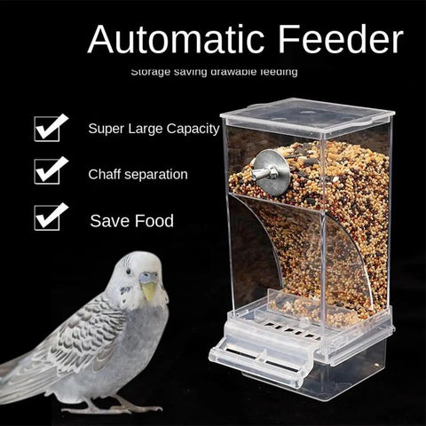 Dope Game Changer No Mess Bird Feeder For Cage With Auto Seed Guard And Hull Catch Trough For Parrots And Parakeets Super Clear Plastic Food Bowl with bird.