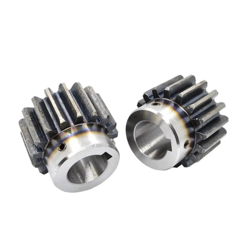 Premium Heavy Hitting 2 Piece 2.5 Modulus Spur Gear Motor Pinion Set Featuring Step Keyway And Shoulder Design Hardened Steel high torque