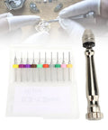 Pin Vise Hand Drill Kit With Aluminum Alloy Manual Small Drill And 10 PCB Bits Tungsten Carbide Mini Bits Lightweight Handy Compact Set