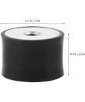 4 Pack Rubber Shock Absorber Mounts For Air Compressors And Industrial Equipment Double Ended Internal Thread Vibration Isolators 1.1 x 0.7 in