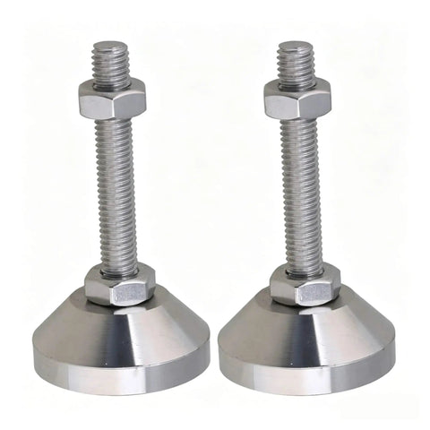 Heavy Duty Adjustable Furniture Feet Set, 4 Stainless Steel M8x50mm Legs With Silent, Wear-Resistant Pads For Machines, Tables And Cabinets
