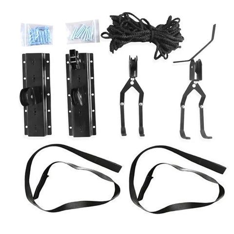 Parts of Beefy Heavy Duty Ceiling Hoist And Pulley System For Garage Storage 60kg Capacity Overhead Bike Rack And Kayak Lift
