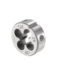 Close-up of 5/16-24 UNF Tap And Die Set HSS Right Hand For Quick Thread Repair And Machining Round Threading Die Included