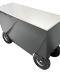 Badass Heavy Duty 500kg Rolling Toolbox With 7 Drawers Off Road Tires Racing Pit Wagon Cart featuring a gray chassis and silver top.