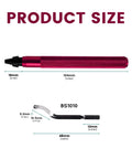 Red-handled deburring tool with knurled body and replaceable HSS blades for 3D printing; includes BS1010 curved blade.