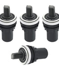 4 Pack 10K Ohm LA42DWQ22 Rotary Potentiometer 22mm for Variable Speed Drives shown with wire-winding design and precision dial.