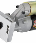 Heavy Duty Starter Motor For Chevy Universal Straight Mount with natural finish for 153 or 168 Tooth Flywheel.