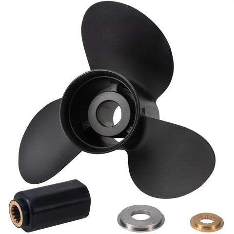 Upgrade Aluminum Boat Propeller 13 And A Quarter Diameter 17 Pitch 3 Blade Right Rotation for BRP Johnson Evinrude OMC Stern Drives 40 To 140HP 13 Spline Hub Kit Included Replace OEM 765183