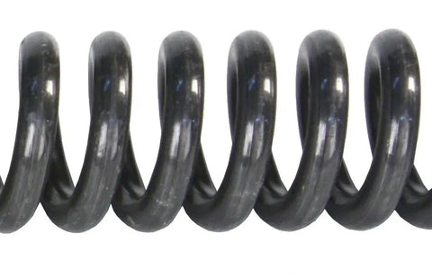 Close-up of Heavy Duty C11 Sectional Drain Cable 1 1/4 Inch By 15 Foot showing coiled steel design for snaking blocked drains.