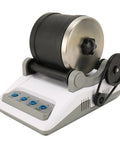 Rock Polisher Kit For Beginners With Stable Construction And Endurance Motor Easy To Use Rock Tumbler For Kids And Adults Includes Rocks Polishing Powder Perfect DIY Home Hobby Project For Polishing And Shaping Stones, showing a compact motorized rock tumbler with black barrel.
