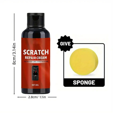 Fast Scratch Fix For Screens And Glasses With Sponge Applicator bottle and sponge