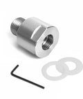 Hella Sturdy Wood Turning Lathe Adapter Converts 1 1/4 Inch Female To 1 Inch Male Thread With Smooth Headstock Spindle Reducer and nylon washers.