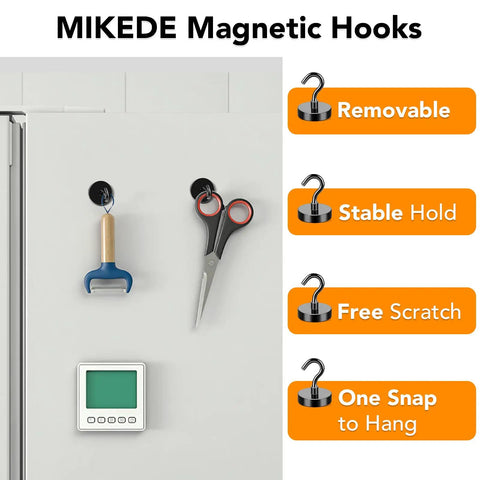 Heavy Duty Neodymium Magnetic Hooks With Tough As Nails Grip That Hangs All Your Gear Safely For Cruise Cabin Organization And Steel Bulkhead Mounting Without Drilling Black