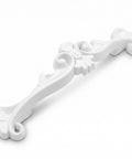 Antique Style Cabinet Hardware Set White Six Pack Old School Vintage Drawer Pulls For Dresser Nightstand 3 Inch Hole Centers Classic Ornate Handles Includes Mounting Screws