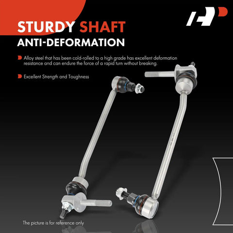 Front Sway Bar Link Set For Mercedes-Benz 2015-2023 C300 C400 C43 AMG C450 CLS450 CLS53 E300 E400 E450 E43 AMG E53 AMG E63 AMG S AWD Stabilizer Bars For Dope Ride And Handling displayed with sturdy shaft and anti-deformation features.