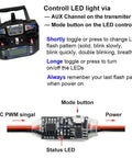 Controller and LED module for Remote Controlled LED Light Strip For RC Fixed Wing Airplanes And AR Wing Drones With Red And Green LEDs