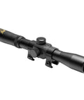 Compact 4x20 Air Rifle Scope With Blue Lens SCA420B, multi-coated optics, dovetail mount, shown side angle view