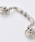 Vintage Black Brushed Zinc Alloy Cabinet Pull Handle With Antique Bronze Tone European Style Drawer Pull 94mm Hole Center