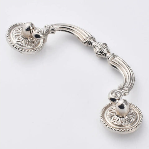 Vintage Black Brushed Zinc Alloy Cabinet Pull Handle With Antique Bronze Tone European Style Drawer Pull 94mm Hole Center
