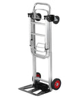 VEVOR aluminum folding hand truck, 2-in-1 design, collapsible dolly with rubber wheels
